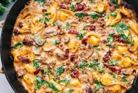 Effortless One Skillet Sausage Tortellini