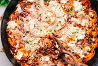 Easy One Skillet Baked Ravioli
