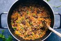 One Pot Meatballs and Rice