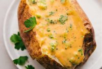 Cheesy Broccoli Stuffed Potatoes