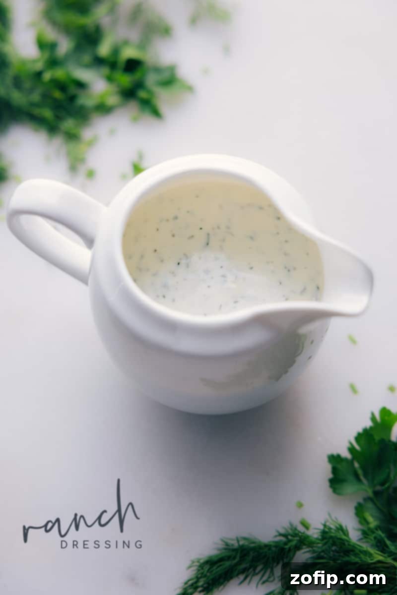 Creamy Homemade Ranch Dressing 1 featured 134666