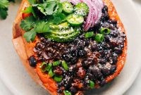 Loaded BBQ Chicken Sweet Potatoes