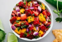 Tropical Strawberry Mango Salsa