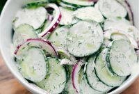 Refreshing Creamy Cucumber Salad