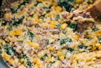 One-Pot Sausage, Corn and Spinach Orzo