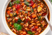 Hearty Italian Sausage Orzo Soup