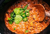 Easy Cheesy Slow Cooker Chicken Enchilada Bake