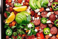 Sheet Pan Hot Honey Sausage and Roasted Vegetables