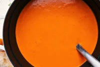 Creamy Roasted Red Pepper Gouda Soup