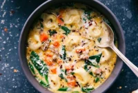 Hearty Italian Sausage Tortellini Soup