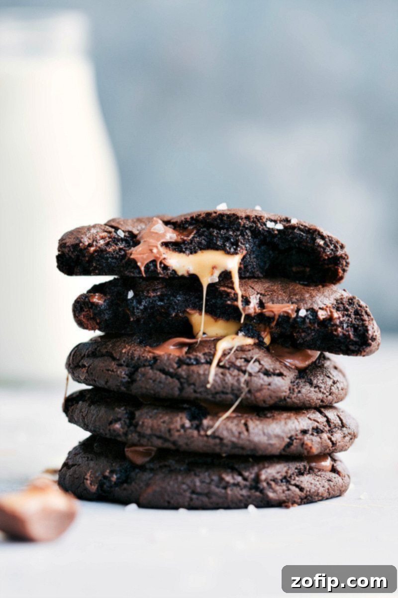Decadent Chocolate Caramel Cookies 1 featured 45354