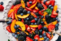 Fresh Peach Fruit Salad