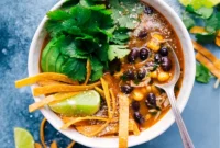 Zesty Salsa Verde Chicken Soup