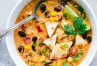 Southwest Chicken Quesadilla Soup