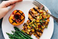 Sweet and Savory Peach Salsa Chicken
