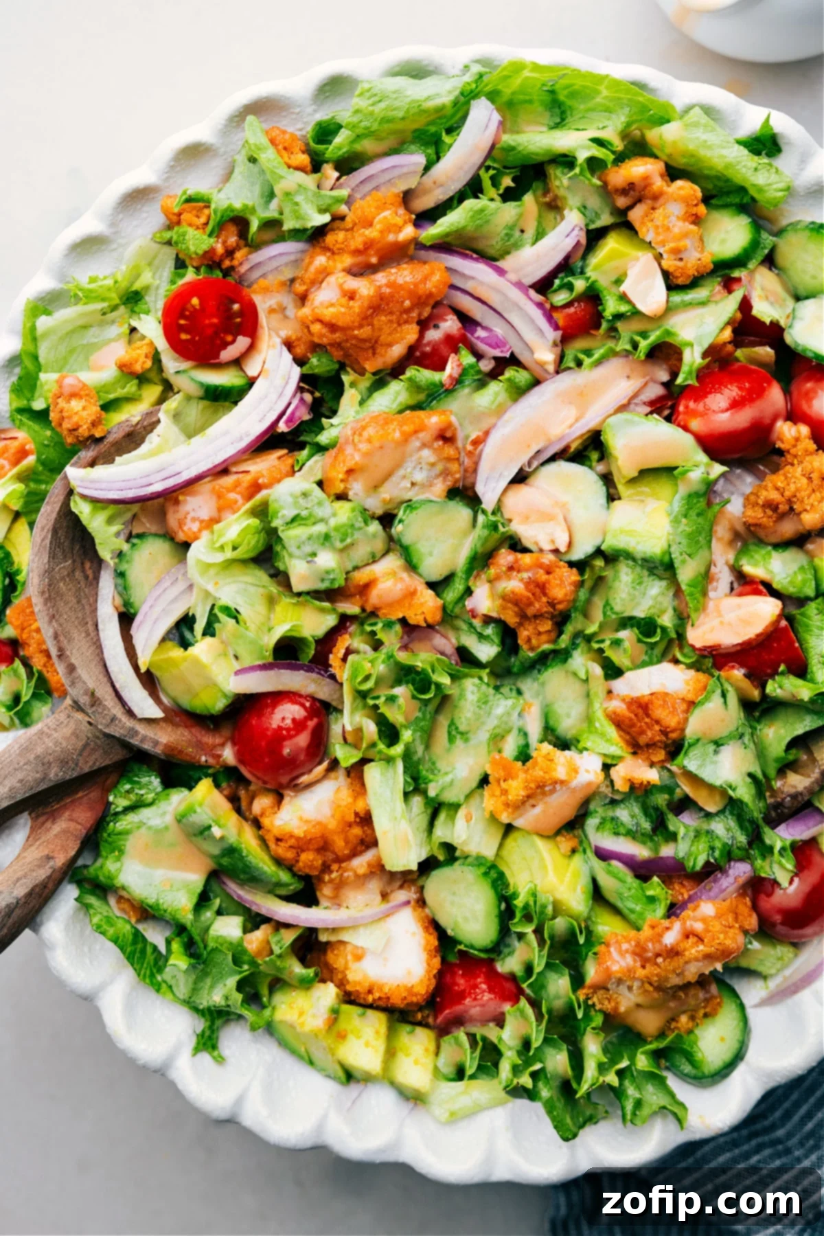 Golden Crispy Chicken Salad 1 featured 63018