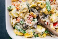 Cheesy Tortellini Oven Bake