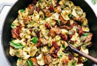 Hearty Pesto Chicken Tortellini