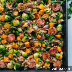 Finished Butternut Squash Wild Rice Pilaf with dressing