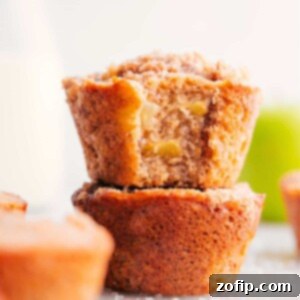Wholesome Apple Muffins 4 Freshly baked apple muffins, warm and delicious, with chunks of fresh apples and the complimentary taste of cinnamon.