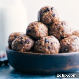 Blueberry Vitality Bites 2 Image of finished Blueberry Energy Bites, ready to eat.