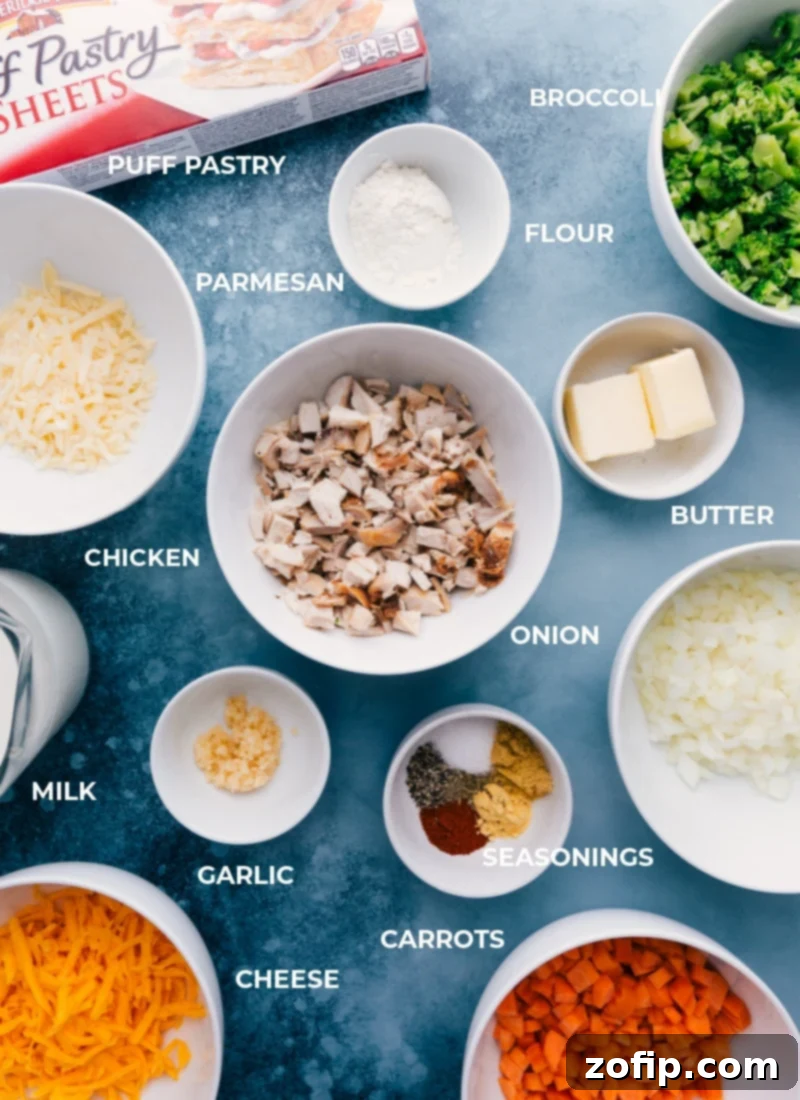Golden Crusted Broccoli And Cheddar Delight 2 A close-up shot of the Broccoli Cheddar Pot Pie, showcasing the rich filling and golden pastry crust.