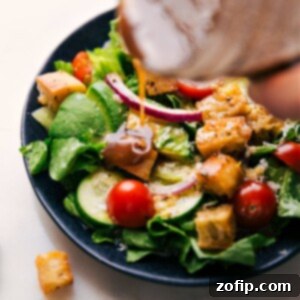 A bowl of delicious Balsamic Vinaigrette Recipe, perfectly blended and ready to serve.