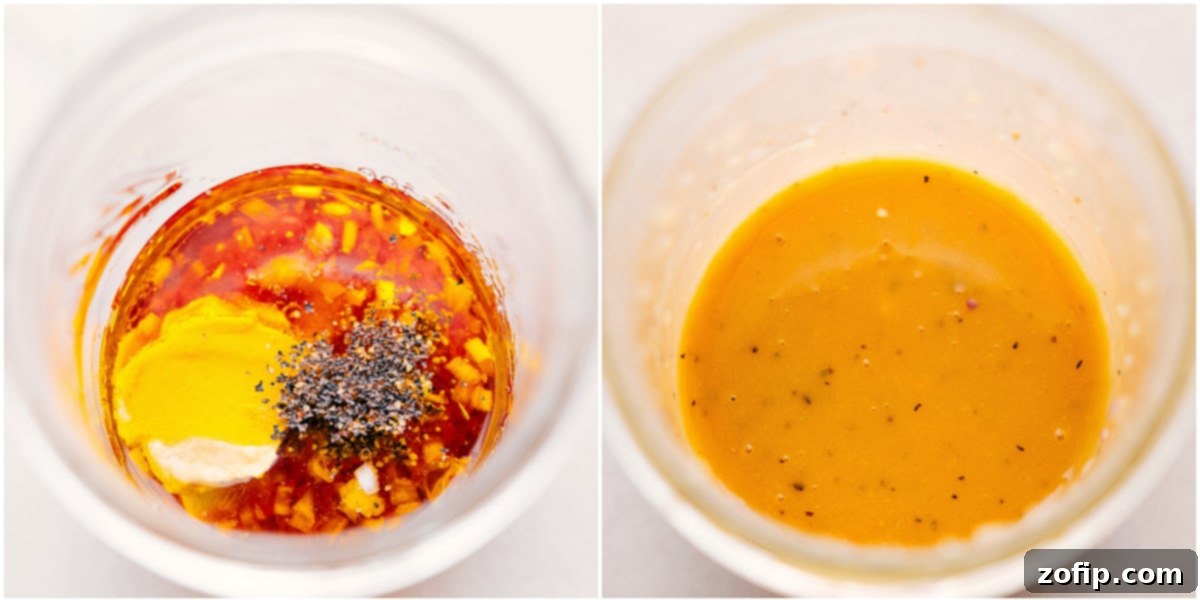 Mixing all the dressing ingredients in a mason jar for a homemade garden salad vinaigrette.