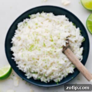 Fragrant Coconut Rice 3 Fluffy Coconut Rice with a hint of lime
