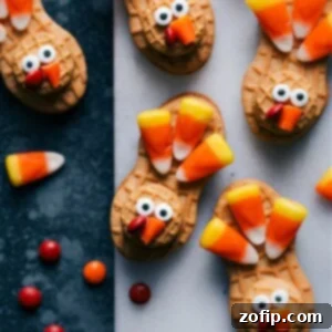 A delicious Nutter Butter Turkey Cookie, perfect for Thanksgiving celebrations.