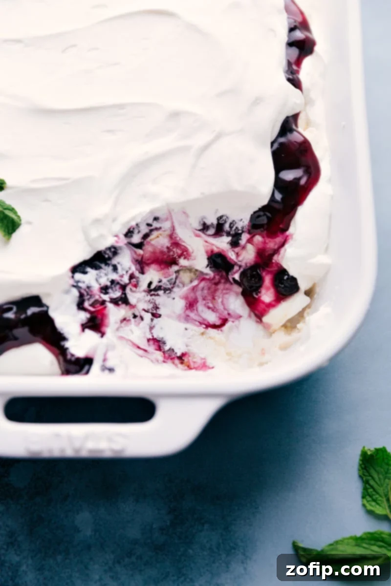 Blueberries and Cream Cake Trifle - A delightful layered dessert