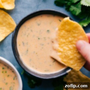 Queso Dip ready to be served
