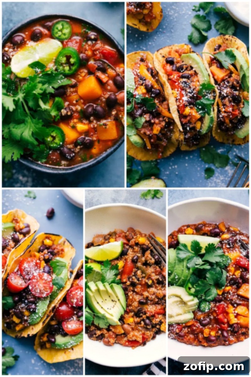 30 Effortless Slow Cooker Meals 7 Collage of healthy quinoa 'dump-and-go' recipes