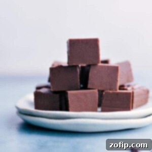 Easy Homemade Fudge 2 A perfectly portioned square of homemade chocolate fudge