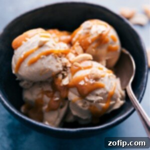 Golden Cashew Delight 3 Cashew Ice Cream ready to be served