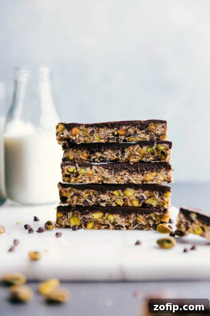 Delicious and healthy homemade granola bars stacked invitingly, ready to be enjoyed as a wholesome snack.
