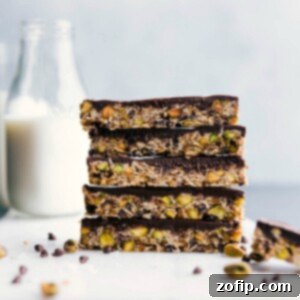 Granola bars stacked on top of each other, representing a delicious and healthy snack.