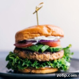 Green Chile Turkey Burger with ingredients