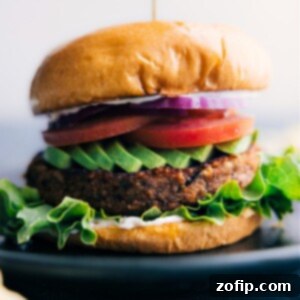 Final plated Sweet Potato Black Bean Burger