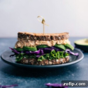 Kickin' Buffalo Chickpea Sandwiches 2 Image of a Buffalo Chickpea Salad Sandwich