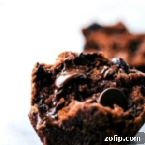 Delicious "bakery style" GREEK YOGURT chocolate banana muffins made healthier