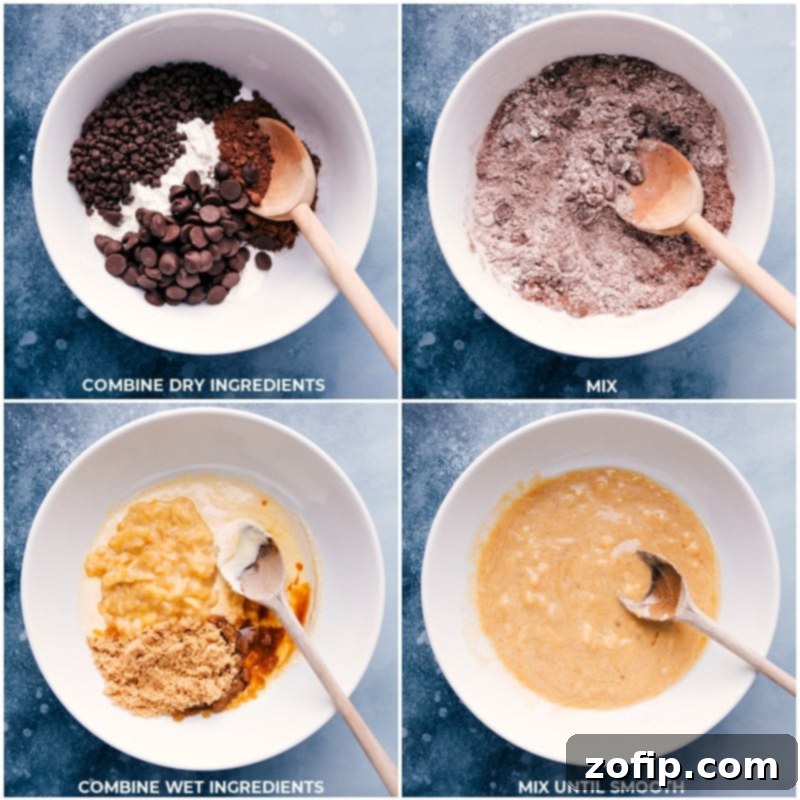 Process shots-- images of the dry and wet ingredients being prepped