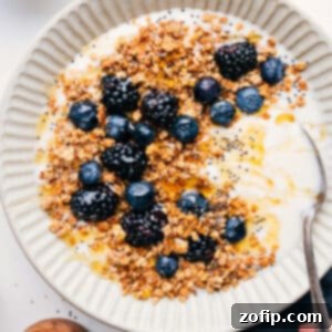 Finished Easy Homemade Granola Recipe in a bowl.