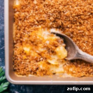 Delicious Cheesy Potatoes ready to be served