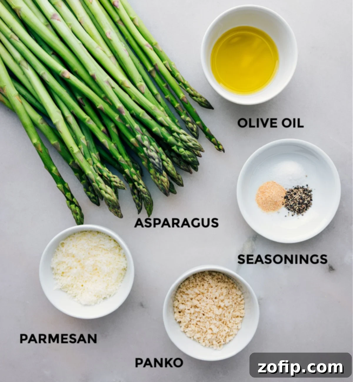 Asparagus Roasted Two Ways 2 All the ingredients used in this dish prepped out for easy assembly.