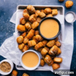 Delicious Homemade Pretzel Bites ready to be served