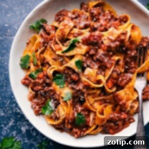 A bowl of rich, slow-simmered Ragu sauce.