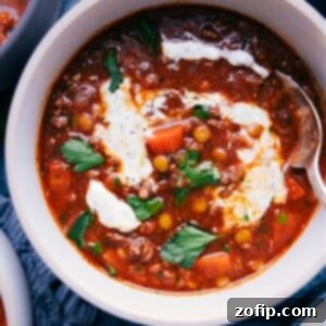 Hearty Beef and Lentil Soup 3 Delicious Beef Lentil Soup in a bowl