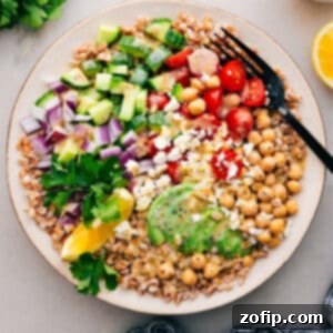 A vibrant grain bowl ready to be enjoyed.