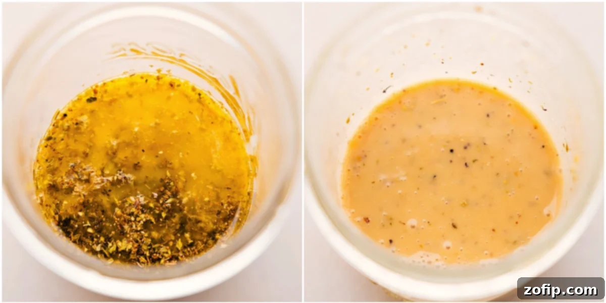 Mix all the dressing ingredients in a mason jar to dress the grain bowl, showcasing the simplicity of preparation.